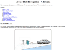 Tablet Screenshot of licenseplaterecognition.com